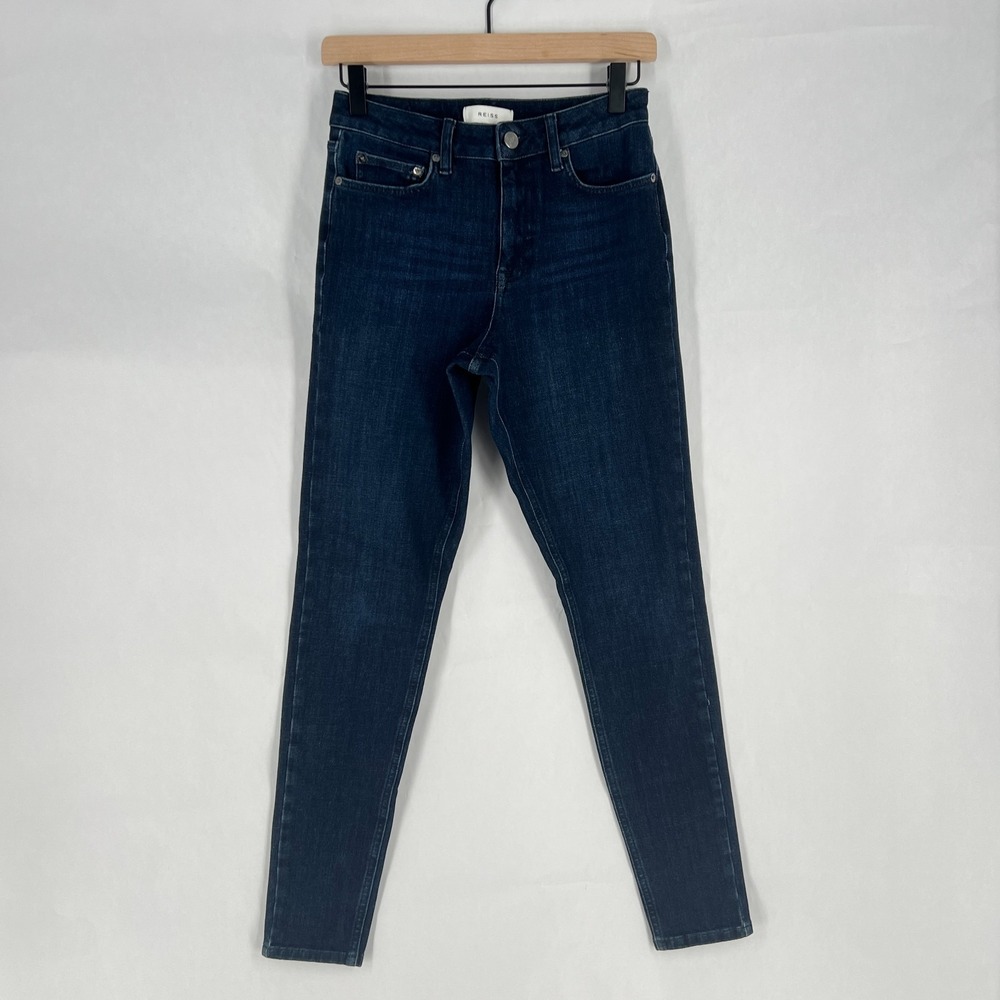 Reiss Hattie Skinny Jeans Womens 27 Blue Medium Wash Denim Cotton Stretch Casual